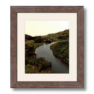 Kauai River - Framed - Hahnemühle Torchon Paper
