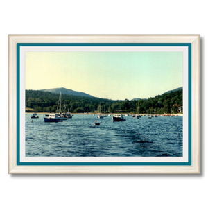 Sailing Seal Harbor - Framed - Premium Giclee Paper