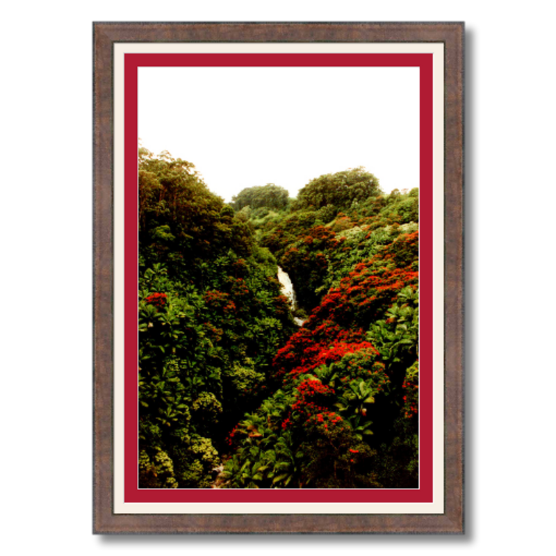 Maui Waterfalls III - Framed - Archival Canvas Paper