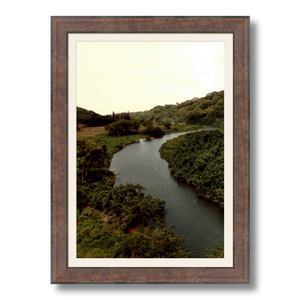 Kauai River - Framed - Hahnemühle Torchon Paper