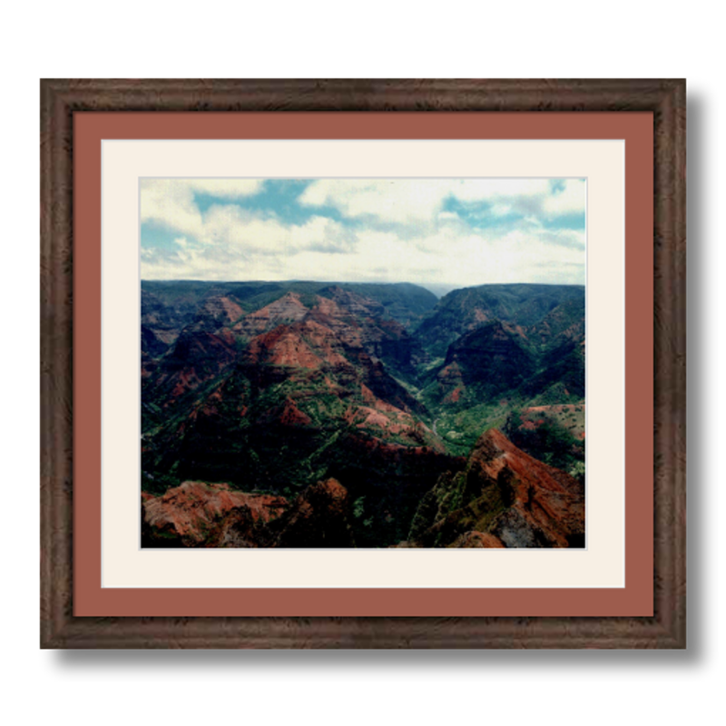 Waimea Canyon - Framed - Archival Canvas Paper