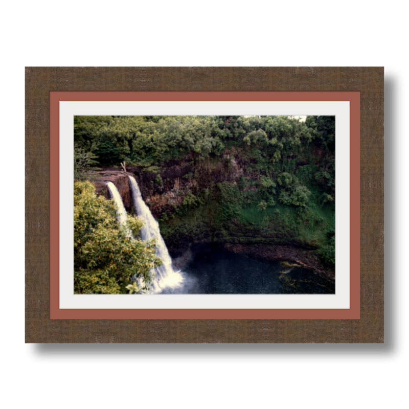 Wailua Falls II - Framed - Satin Luster Paper