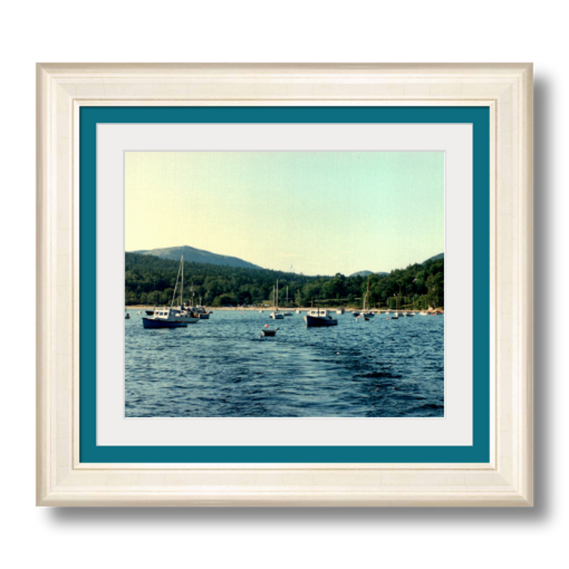 Sailing Seal Harbor - Framed - Premium Giclee Paper