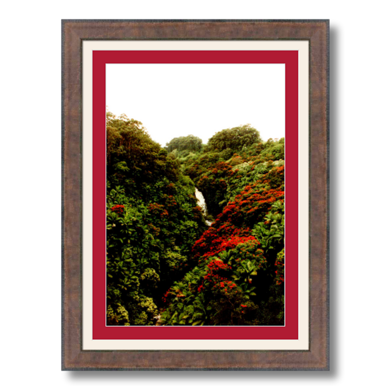 Maui Waterfalls III - Framed - Archival Canvas Paper