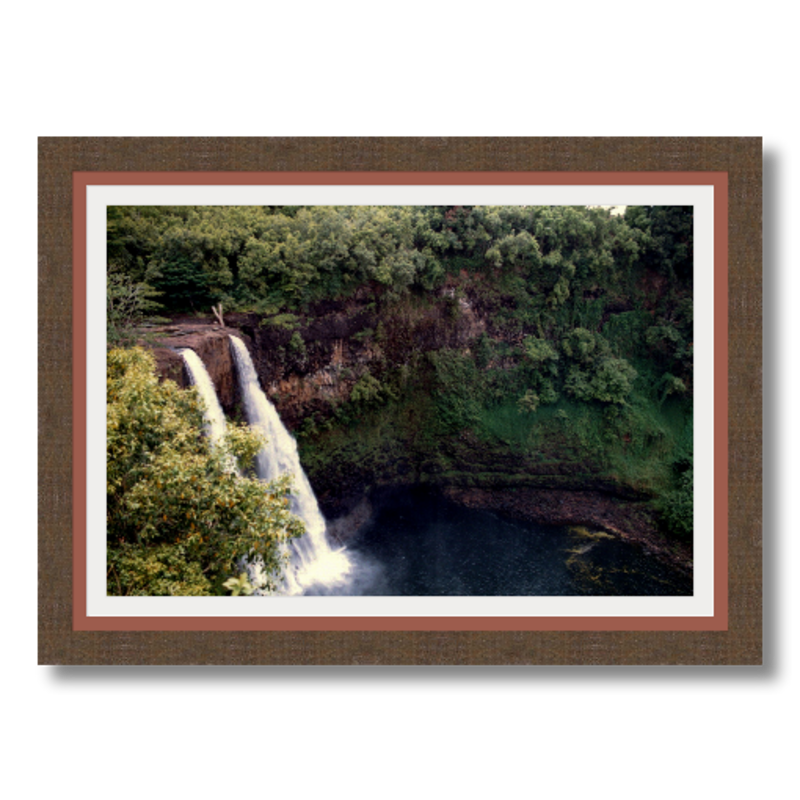 Wailua Falls II - Framed - Premium Giclee Paper