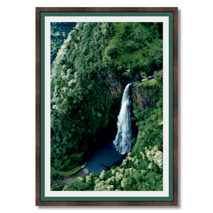 Flying the Nā Pali Coast II - Framed - Archival Canvas Paper