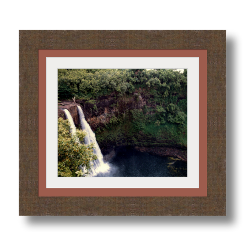 Wailua Falls II - Framed - Satin Luster Paper