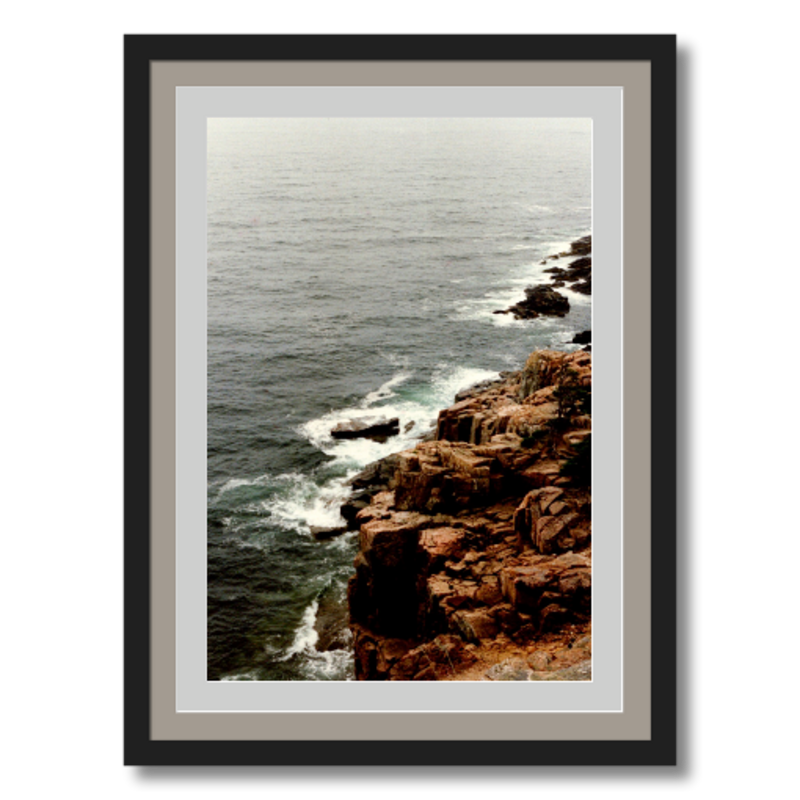 Thunder Hole Bar Harbor - Framed - Metallic Paper