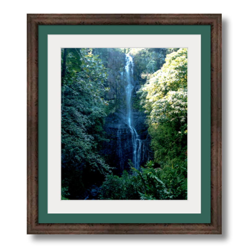 Maui Waterfalls II - Framed - Archival Canvas Paper