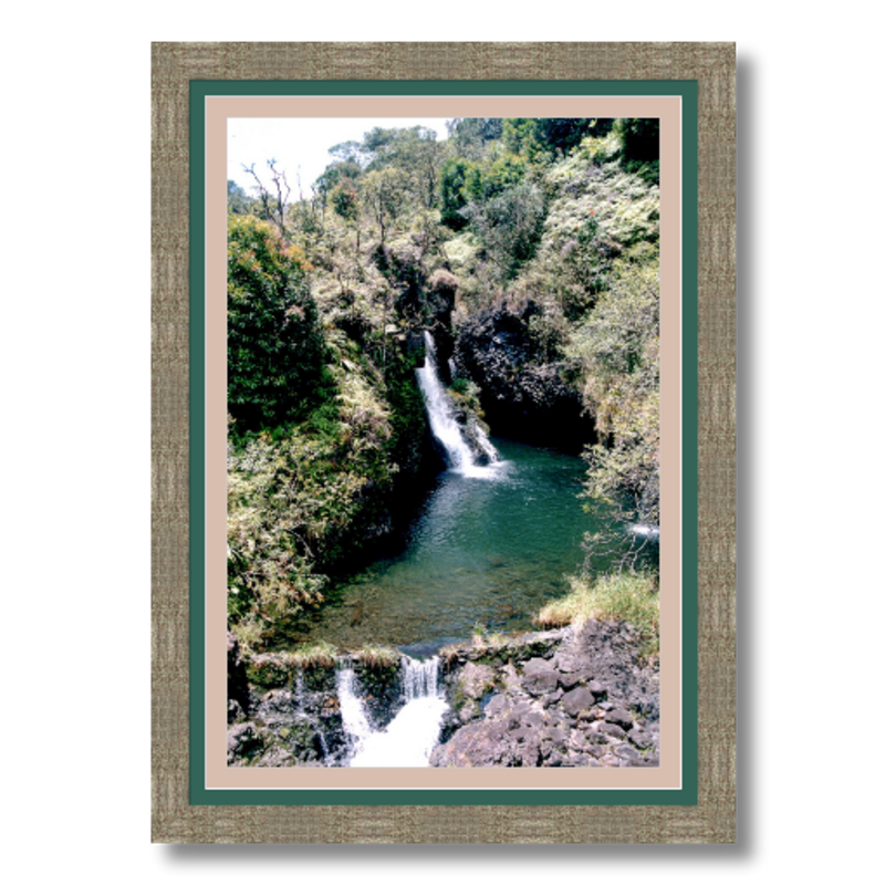 Maui Waterfalls I - Framed - Premium Giclee Paper