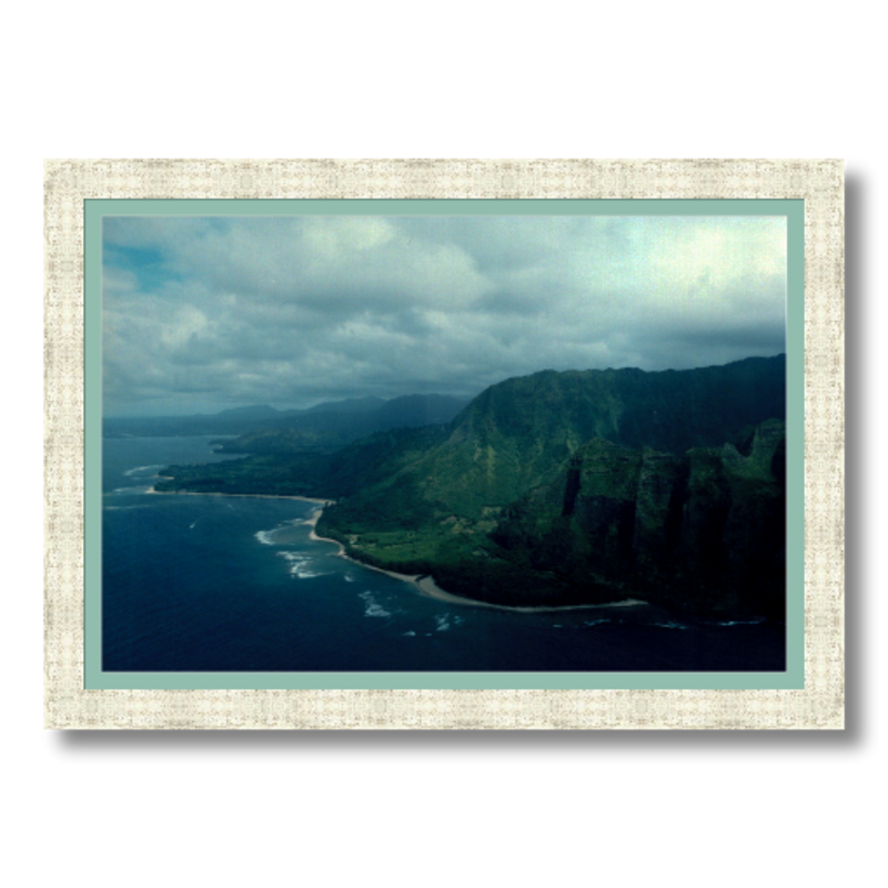 Flying the Nā Pali Coast I - Framed - Premium Giclee Paper