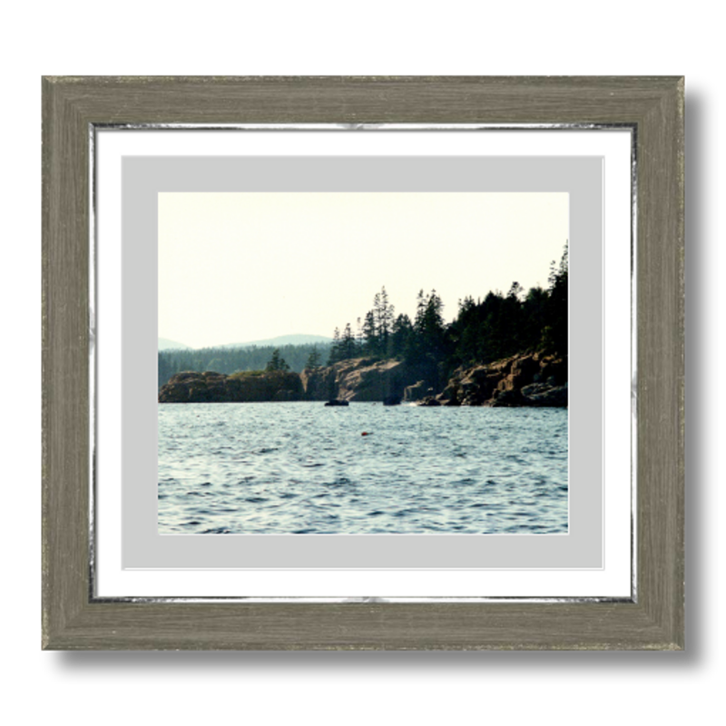 Sailing Acadia - Framed - Hahnemühle Torchon Paper