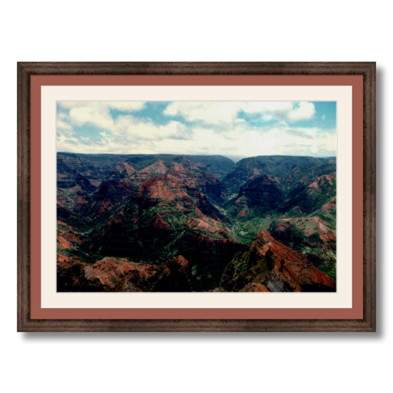 Waimea Canyon - Framed - Archival Canvas Paper