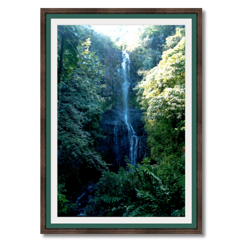 Maui Waterfalls II - Framed - Archival Canvas Paper