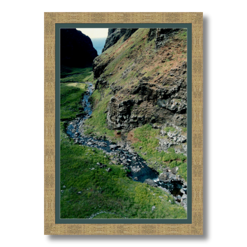 Flying Over Waimea Canyon - Framed - Archival Canvas Paper