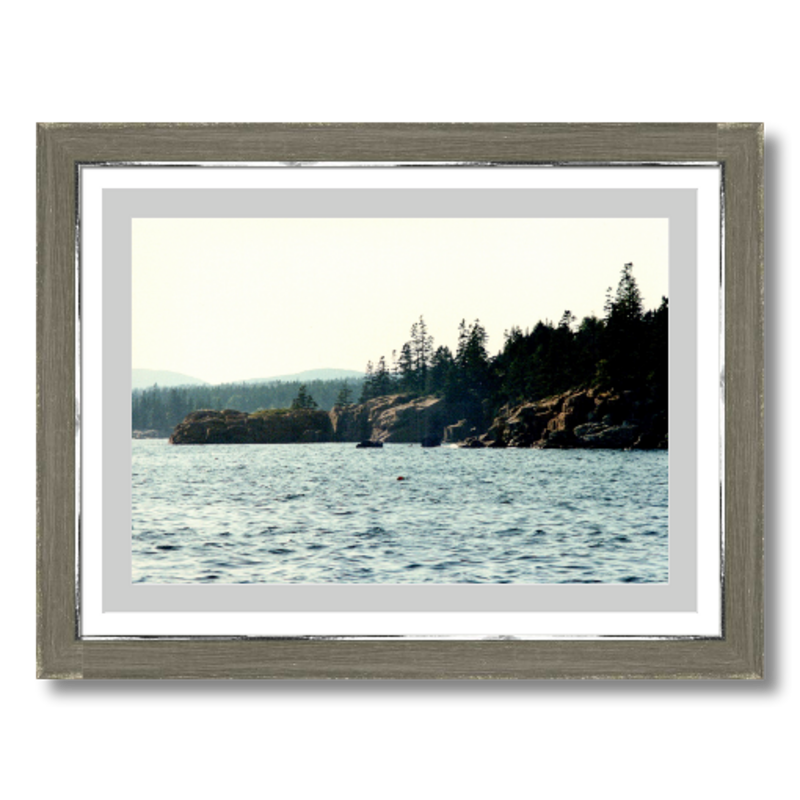 Sailing Acadia - Framed - Hahnemühle Torchon Paper