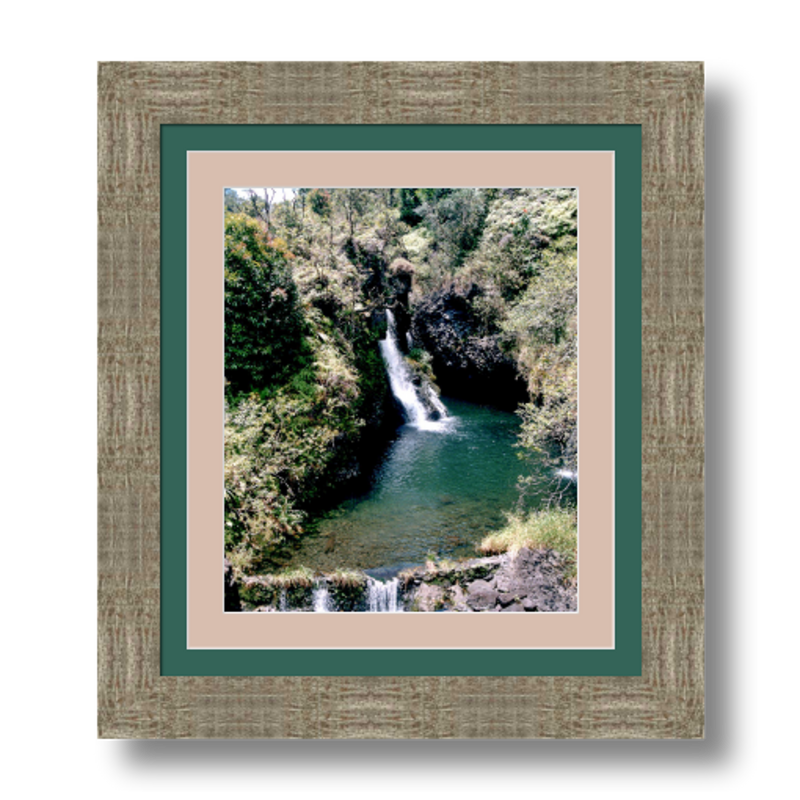 Maui Waterfalls I - Framed - Premium Giclee Paper