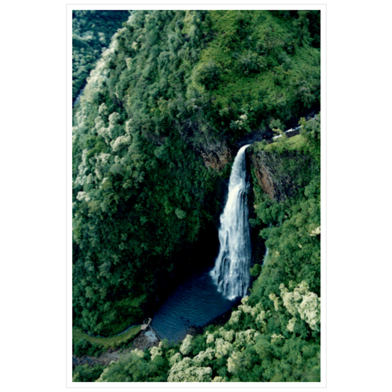 Flying the Nā Pali Coast II - Archival Canvas Paper