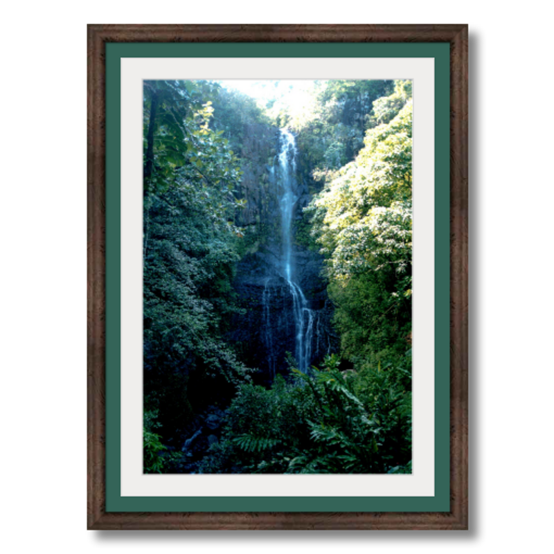Maui Waterfalls II - Framed - Satin Luster Paper