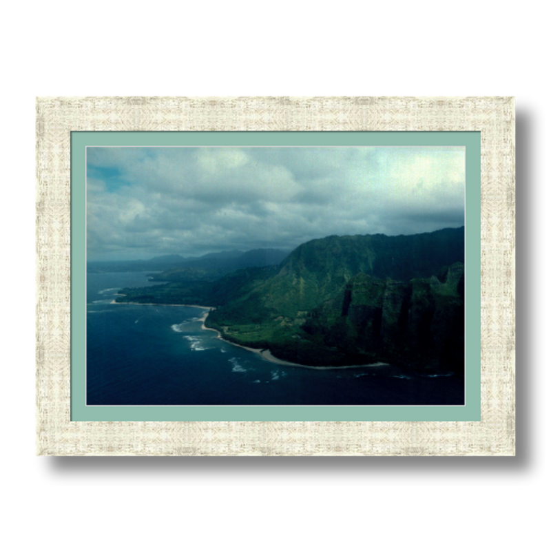 Flying the Nā Pali Coast I - Framed - Premium Giclee Paper