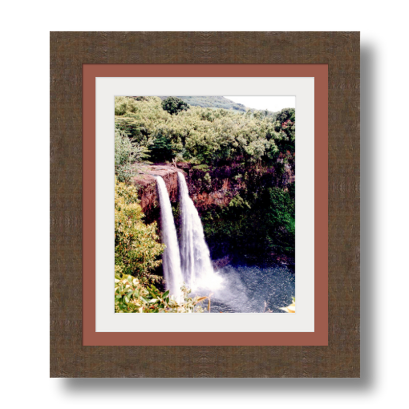 Wailua Falls I - Framed - Archival Canvas Paper