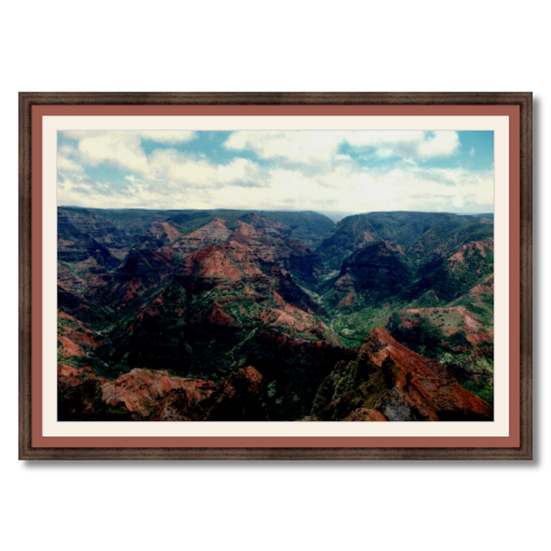 Waimea Canyon - Framed - Archival Canvas Paper