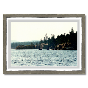 Sailing Acadia - Framed - Hahnemühle Torchon Paper