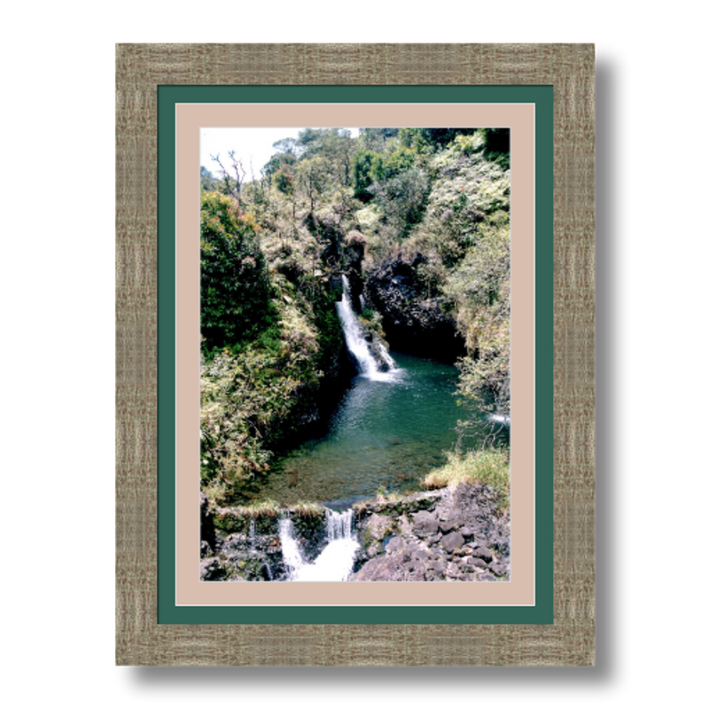 Maui Waterfalls I - Framed - Premium Giclee Paper
