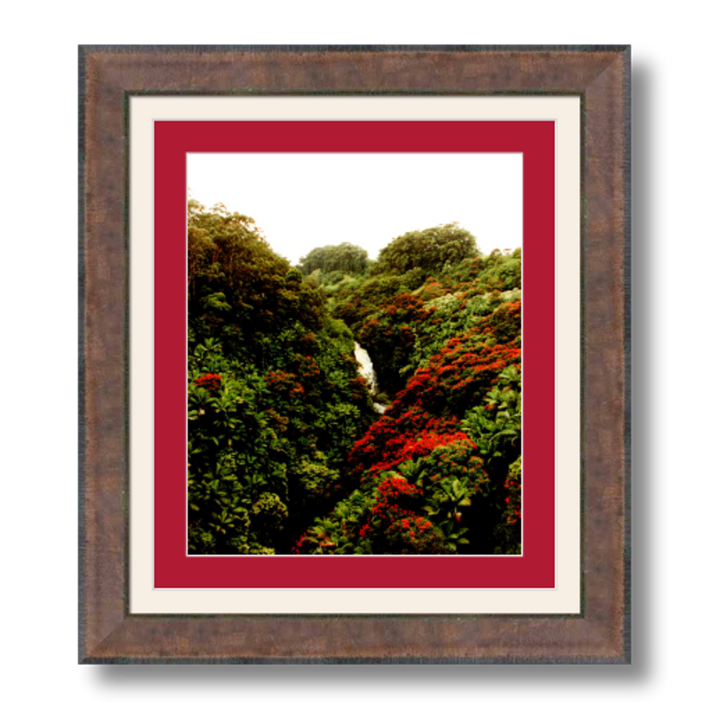 Maui Waterfalls III - Framed - Archival Canvas Paper