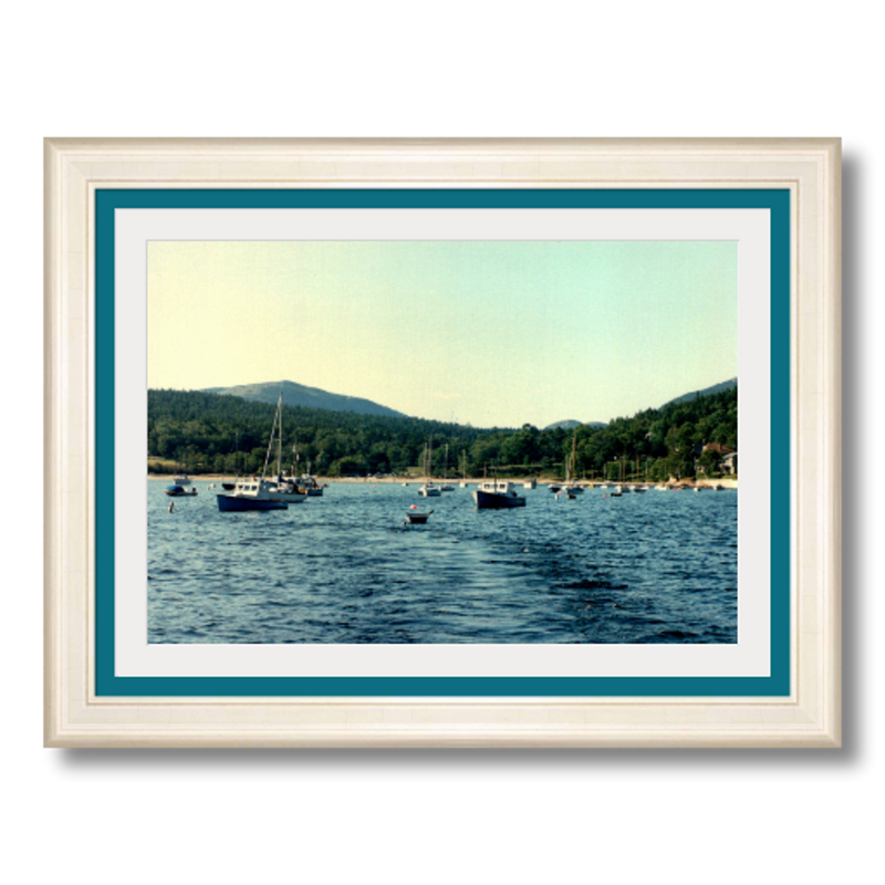 Sailing Seal Harbor - Framed - Premium Giclee Paper